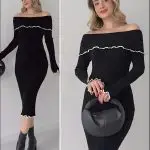 Madonna Collar knit Bodycon