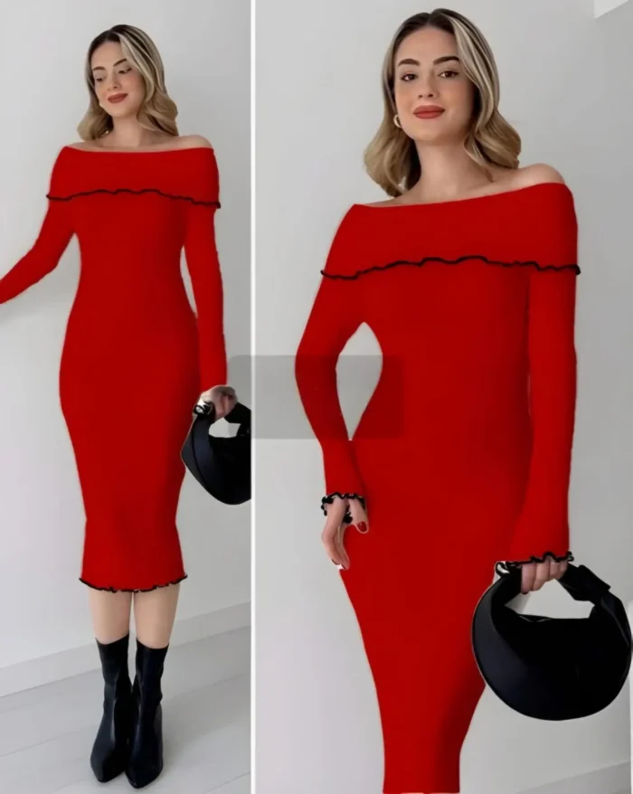 Madonna Collar knit Bodycon - Image 4