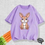 Rabbit cotton oversize tee for women