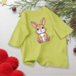 Rabbit cotton oversize tee for women - Image 2