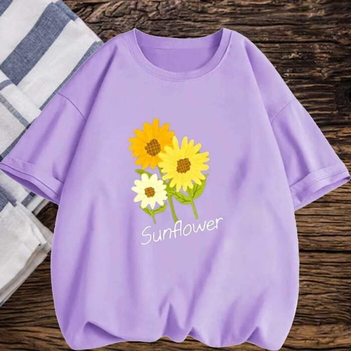 Sunflower Oversized Chic Tee for Fashionable Comfort - Image 2