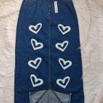 Heart printed skirt