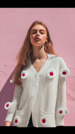Women Sweater Handmade Flower Sweater Cardigan Women Jumper Knitting Coats Outerwear - Image 3