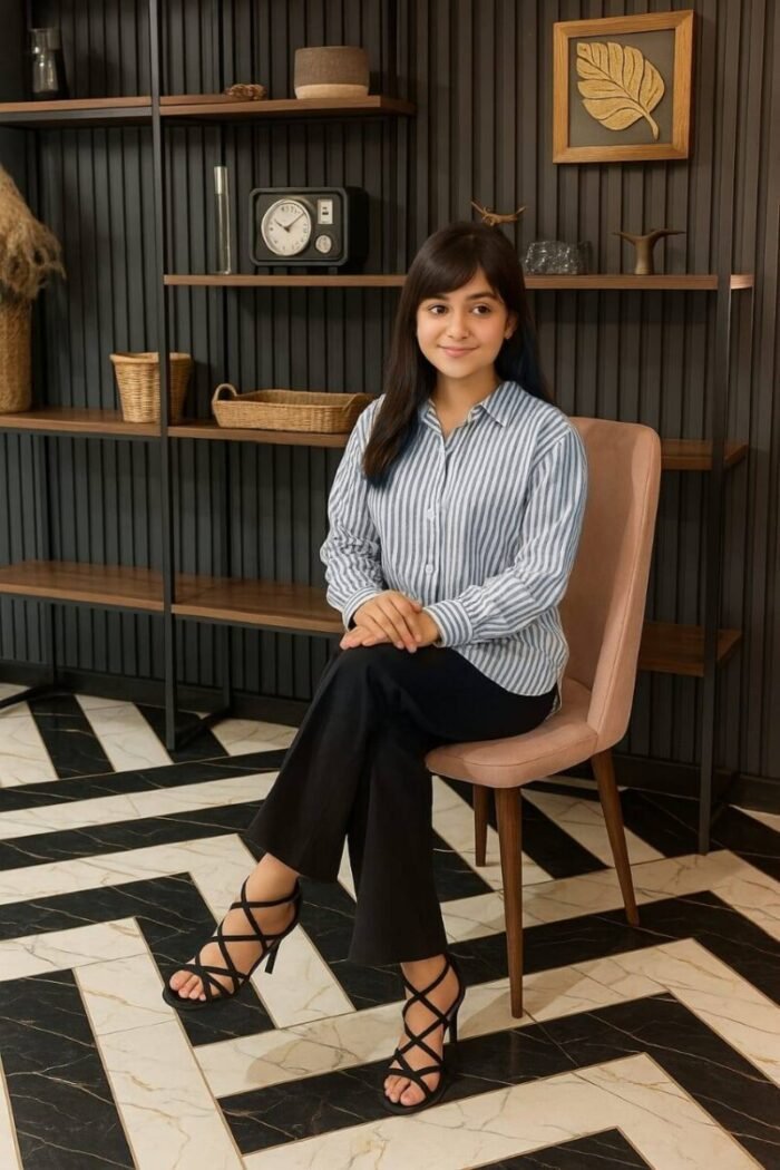 Soft Cotton Ladies Striped Shirt - Image 8