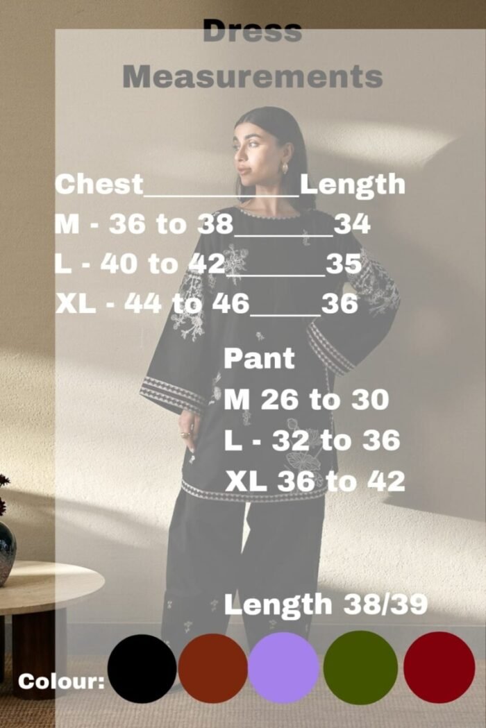 Two- piece Embroidered Cotton Kurti Set - Image 5