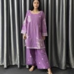 Two- piece Embroidered Cotton Kurti Set