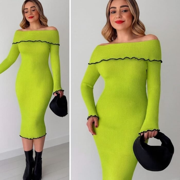 Madonna Collar knit Bodycon - Image 5