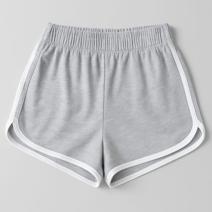Sporty Soft Cotton Shorts – Black & Grey - Image 3