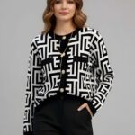 Black & White Pattern  Cardigan