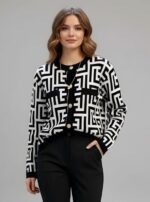Black & White Pattern Cardigan
