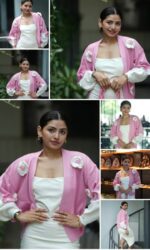 Soft Pink Floral Cardigan for Women - Image 3