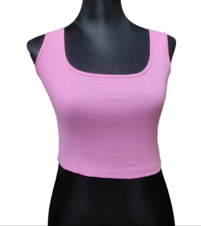 Summer Ribbed Cotton Tank Top for Women – Soft Stretch Fit - Image 2