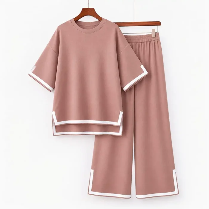 Round neck 2 pcs co-ord set - Image 30