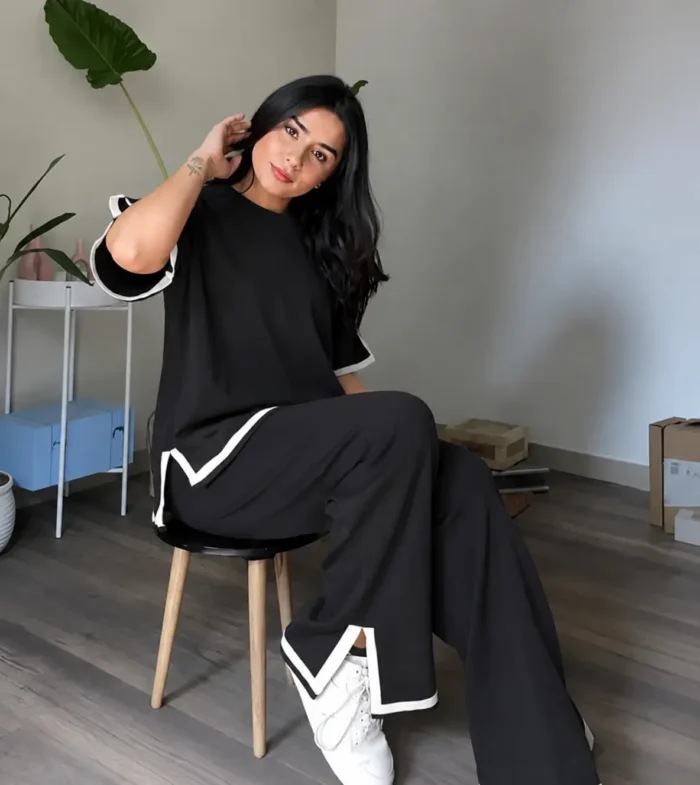 Round neck 2 pcs co-ord set - Image 6