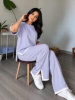 Round neck 2 pcs co-ord set - Image 4