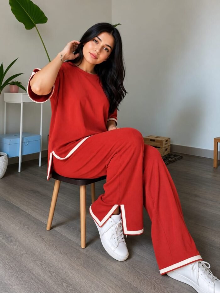 Round neck 2 pcs co-ord set - Image 8