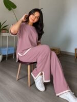 Round neck 2 pcs co-ord set - Image 9