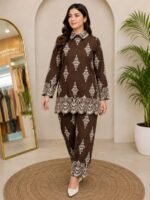Premium Butter Silk Printed Two Piece Set