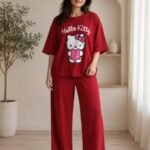 Hello Kitty Cotton Drop Shoulder Co-Ord Set