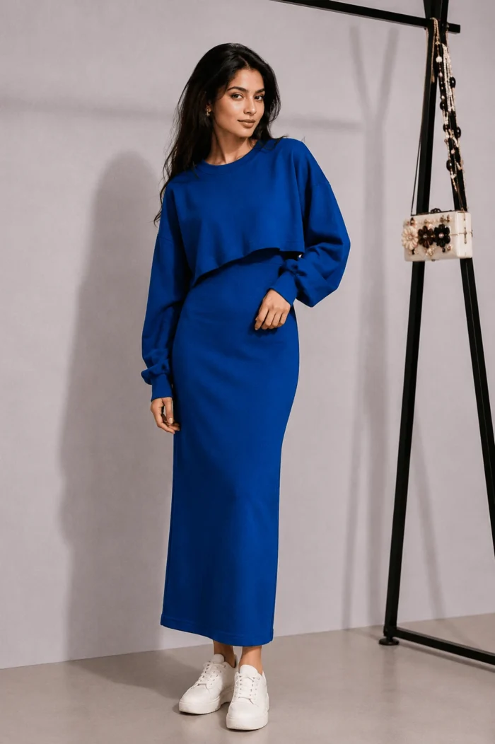 Premium Ribbed Stretchable 2-Piece Co-Ord Set bodycon - Image 3